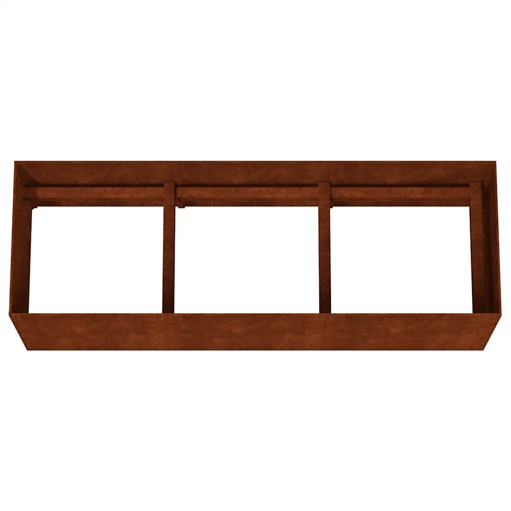 Fioriera Rialzata da Giardino-Vaso da giardino 120x40x40 cm in Acciaio Corten