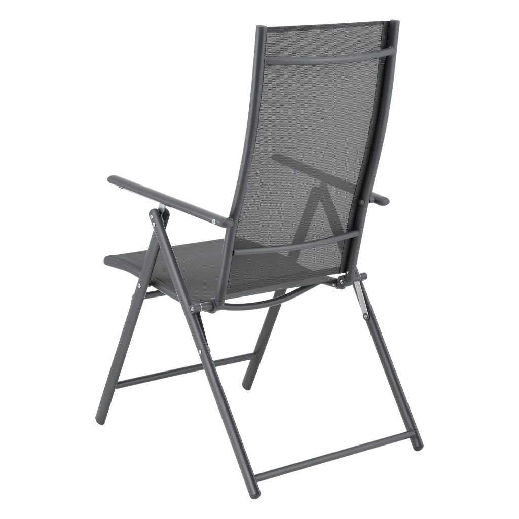 Set di 2 sedie da giardino con braccioli grigio scuro 03_0009602