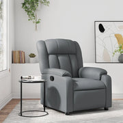 Poltrona Reclinabile Grigia in Similpelle 373563