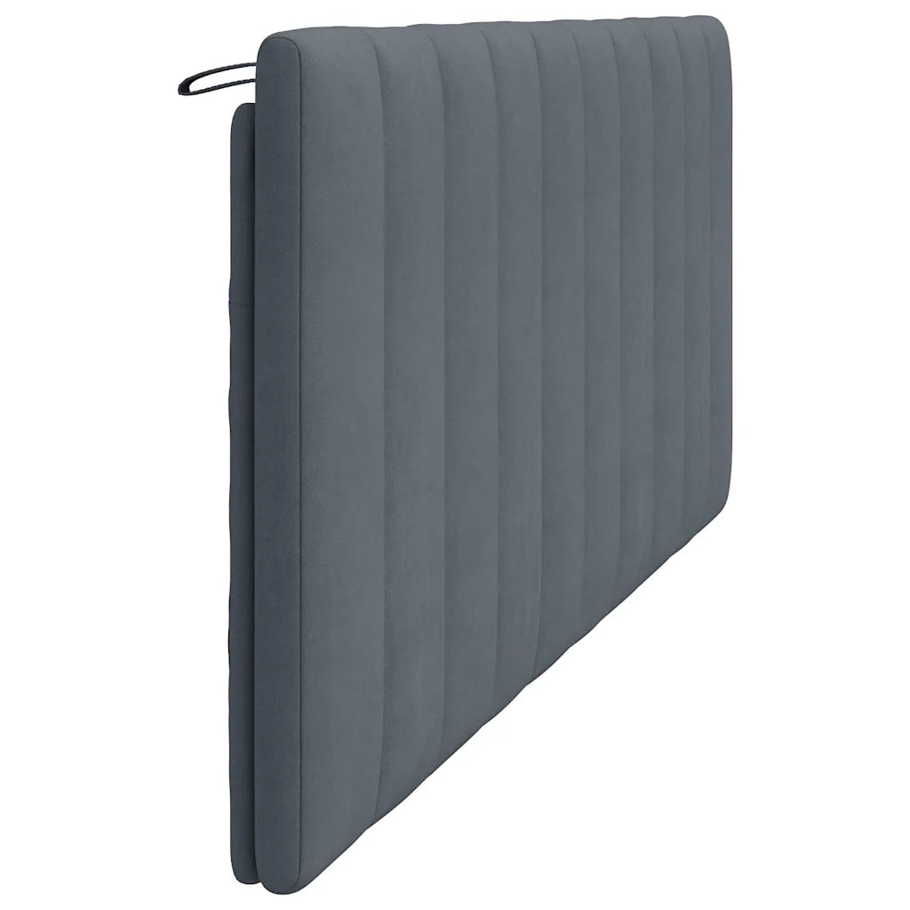 Cuscino Testiera Hanko Grigio Scuro 200 cm in Velluto CFW8233352