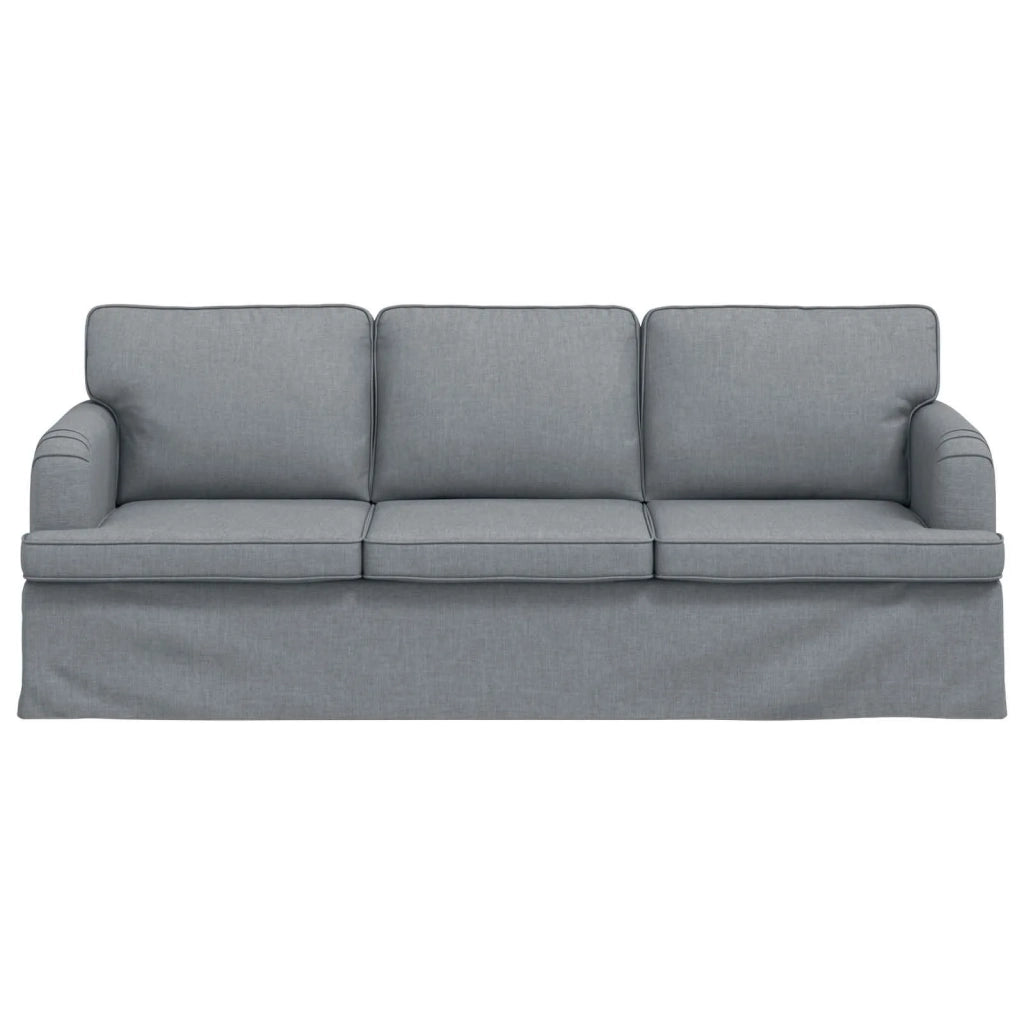 Divano Grigio chiaro 201 x 80 x 85 cm Tessuto