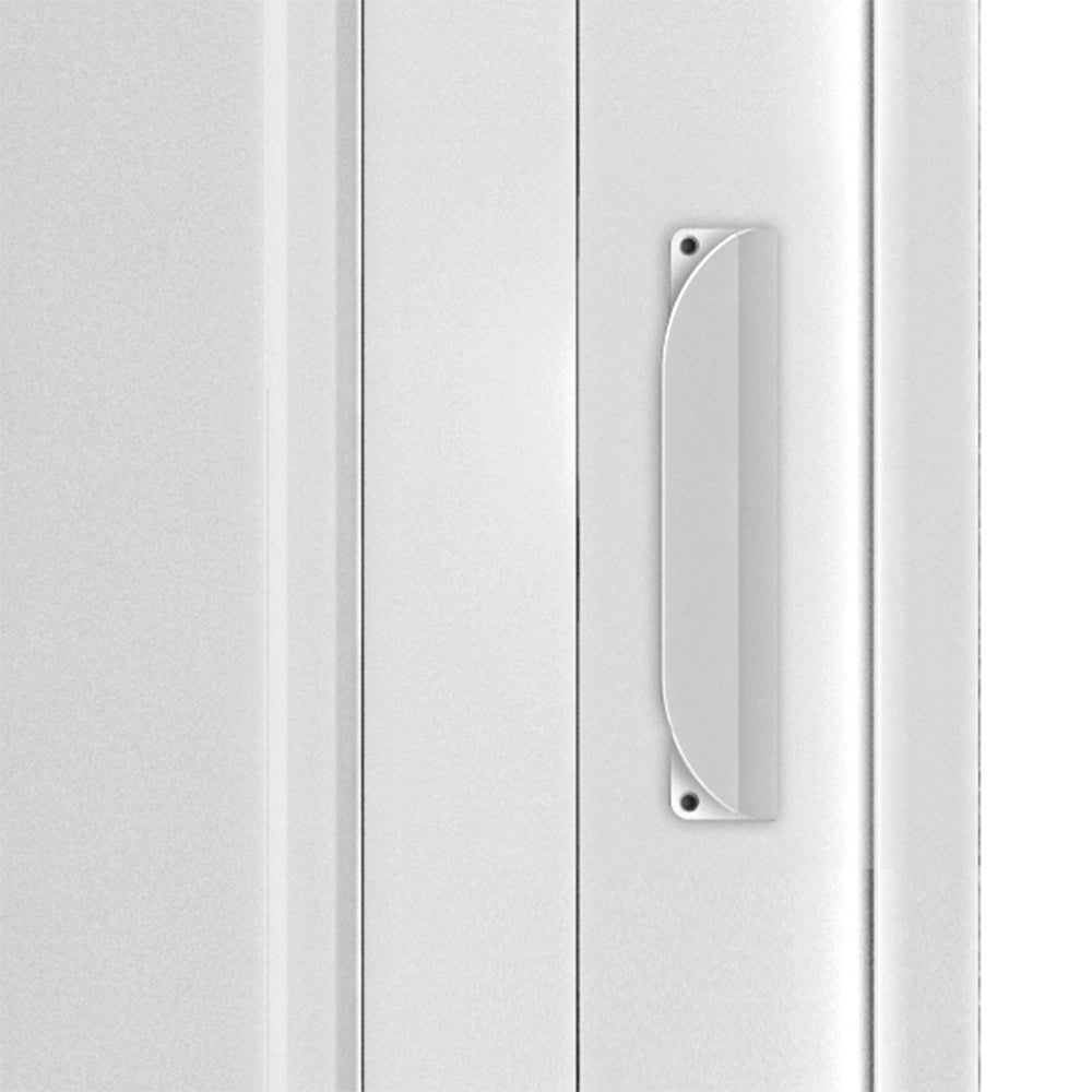 Box doccia 80x80x80 cm a soffietto in PVC bianco tre lati con chiusura centrale Teti