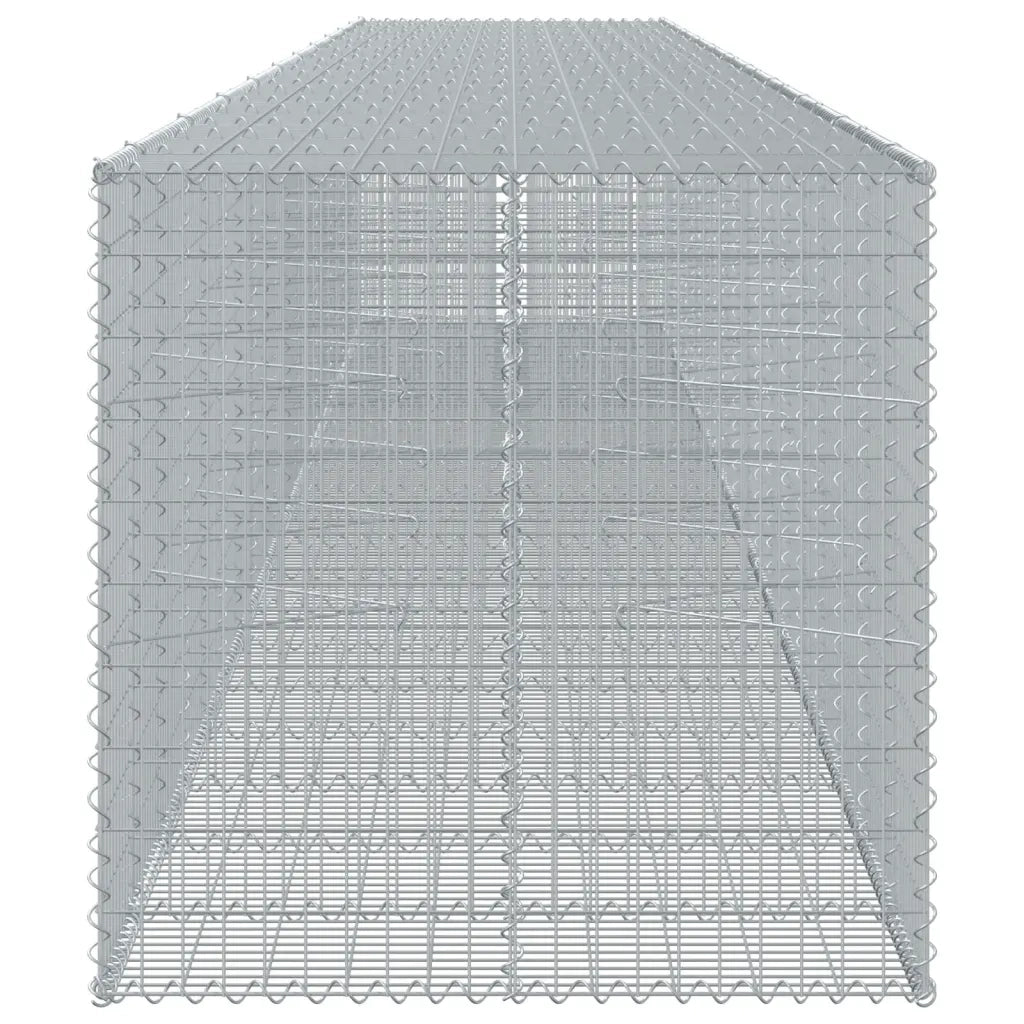 Cesto Gabbione con Copertura 1050x100x100 cm in Ferro Zincato 3295209