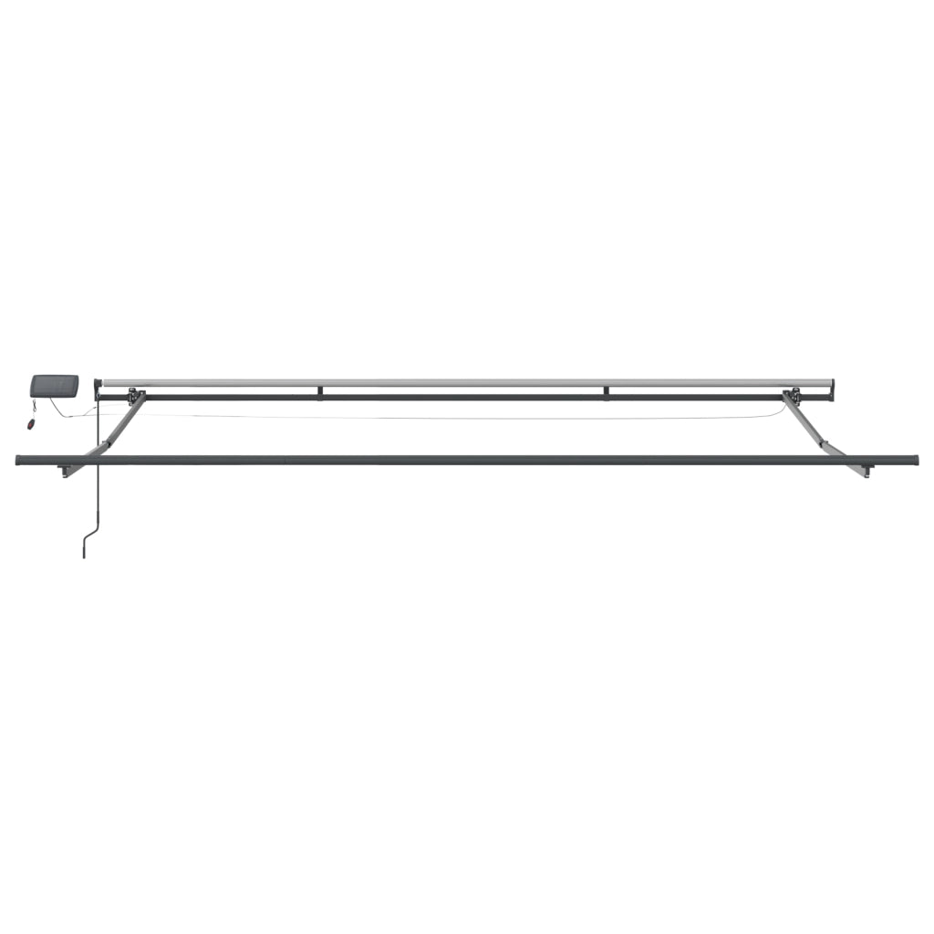 Tenda Retrattile Manuale  con LED Nera 400x300 cm