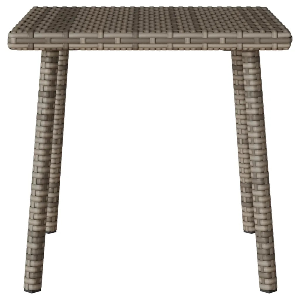 Tavolino da Giardino | Tavolino da esterno Rettangolare Grigio 40x40x37 cm Polyrattan