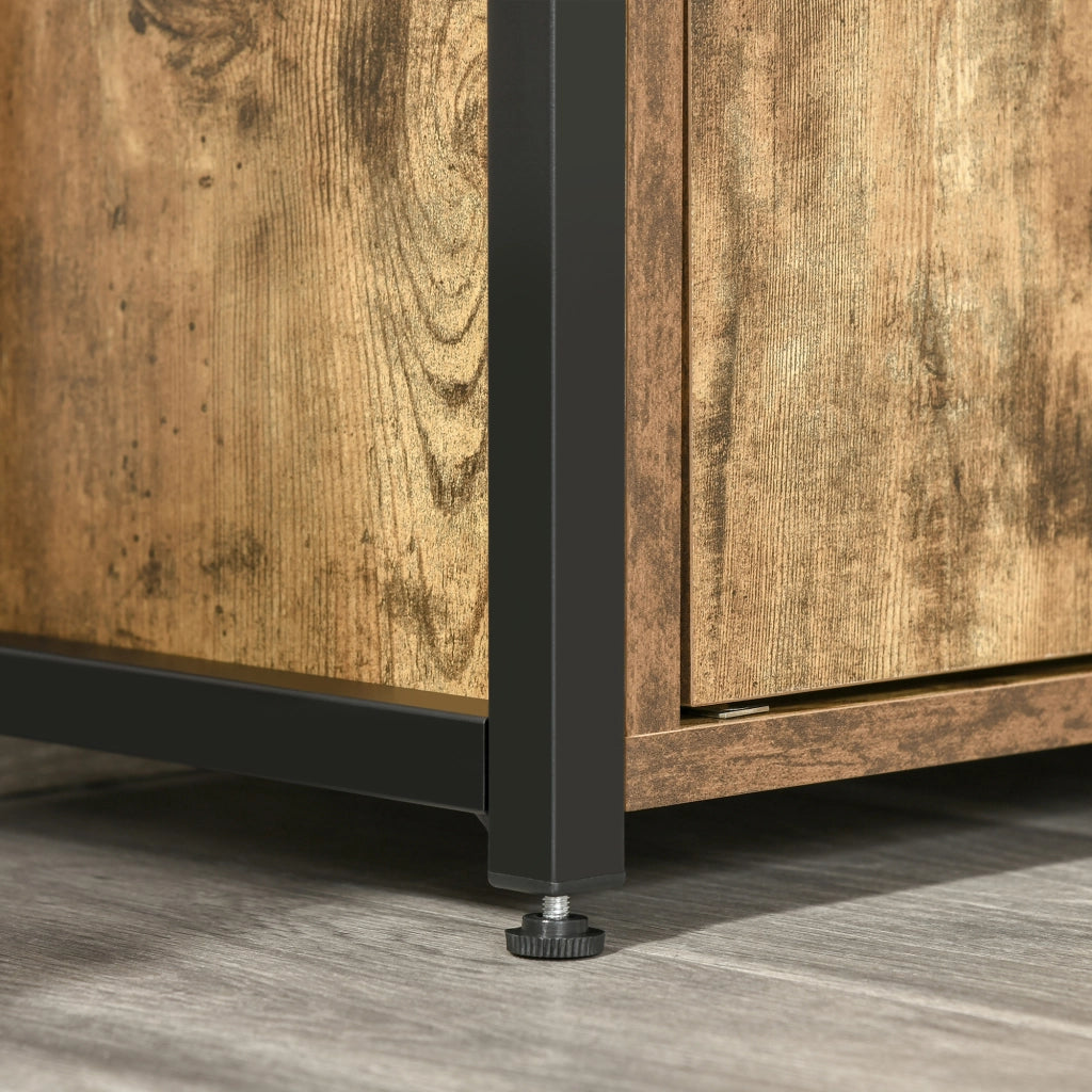 Libreria Stile Industriale con 2 Cassetti ¨C Zephmum ¨C Nero 80x30x180 cm