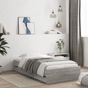 Giroletto Cassetti-Struttura Letto con contenitore Grigio Sonoma 90x200 cm Legno Multistrato 289851