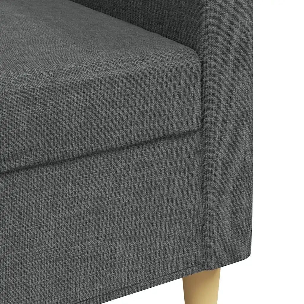 vidaXL Divano a 3 Posti Grigio Scuro 210 cm in Tessuto