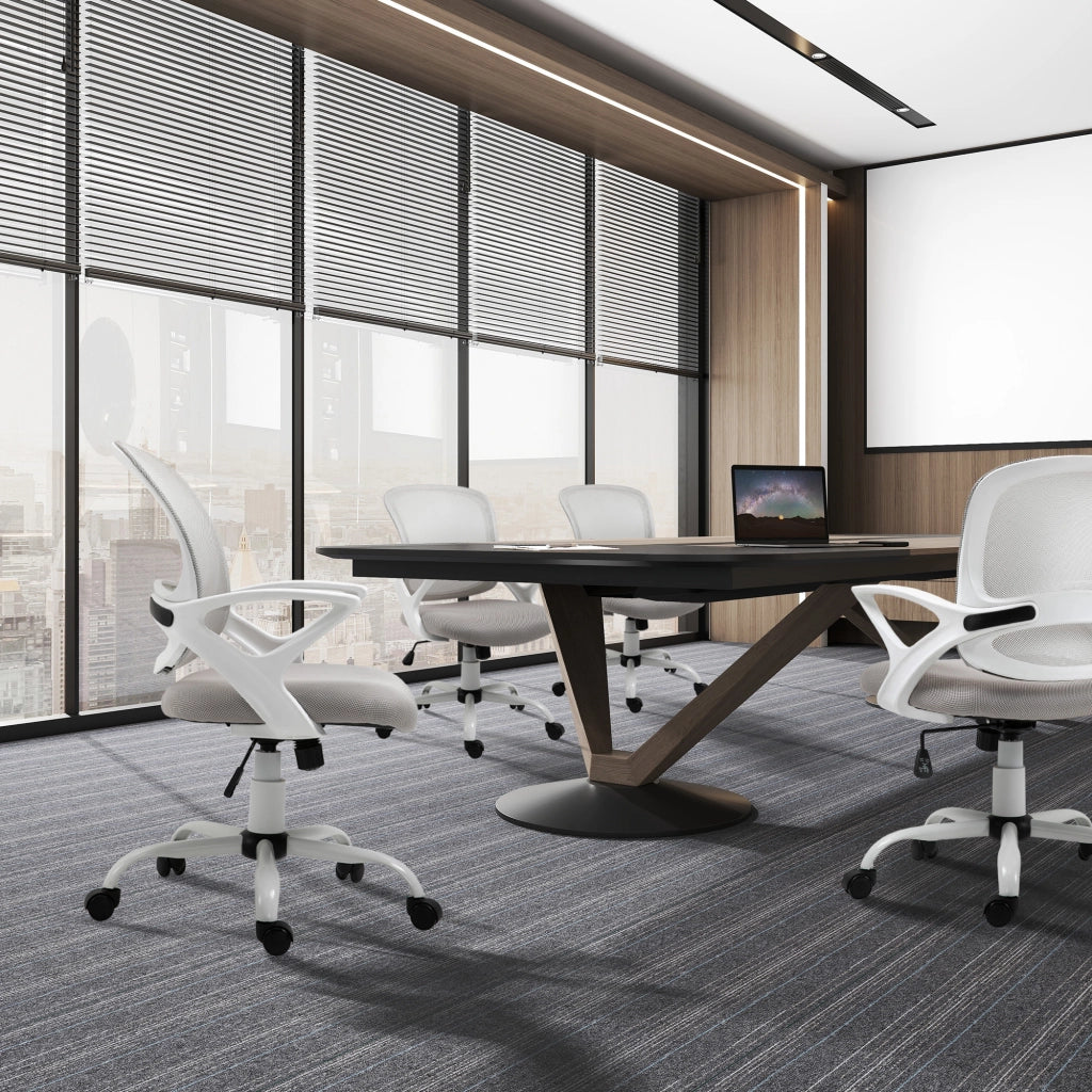 Sedia da ufficio con rete ¨C zephmum ¨C grigio 61x61x89-99 cm