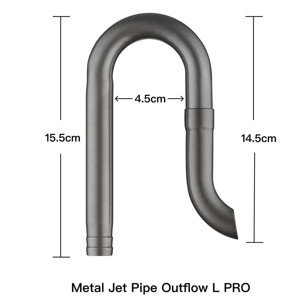 Chihiros Metal Jet Pipe Outflow L PRO - kit di mandata in acciaio inox per tubi 16/22mm