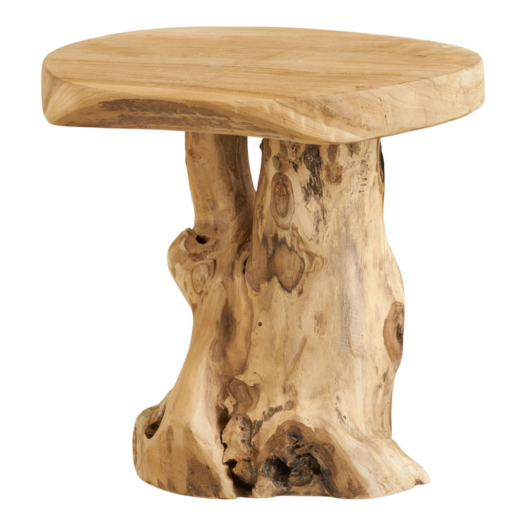 Palena - Tavolino d'appoggio in teak naturale ø40x45 cm