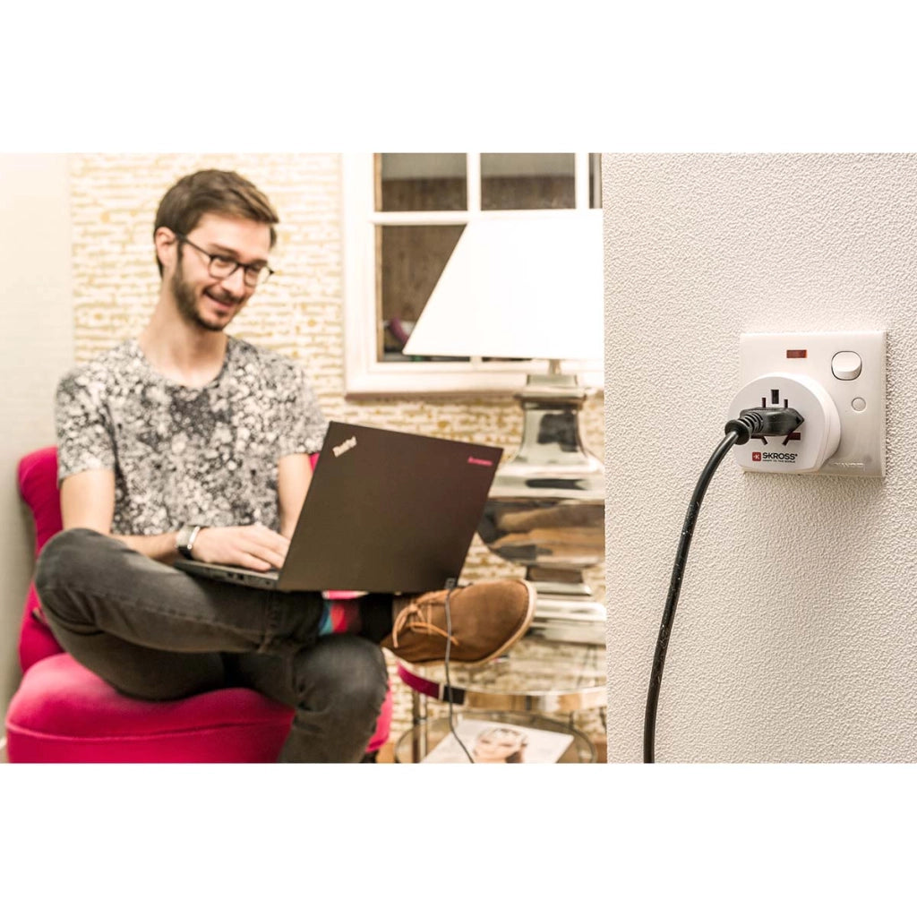 Adattatore universale da viaggio 2 in 1 per Europa e Sudafrica 16A Bianco Skross