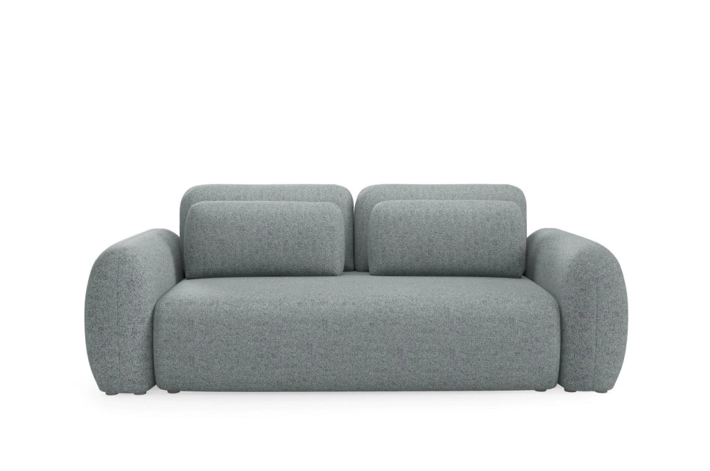 Sessame, Divano Letto 3 Posti Contenitore, 266x121 cm Grigio Cenere