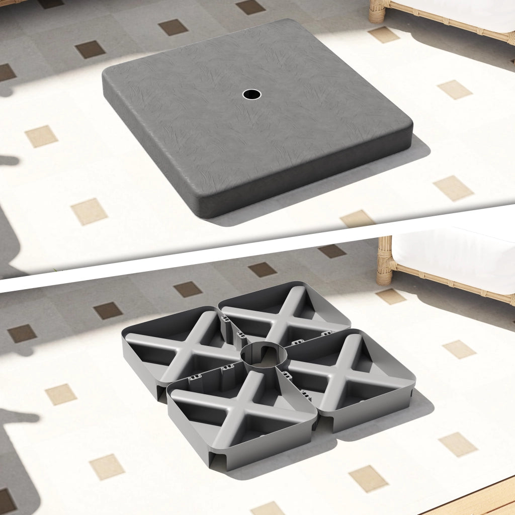 Base per ombrellone ¨C zephmum ¨C Nero, Plastica, 89x89x10.5 cm