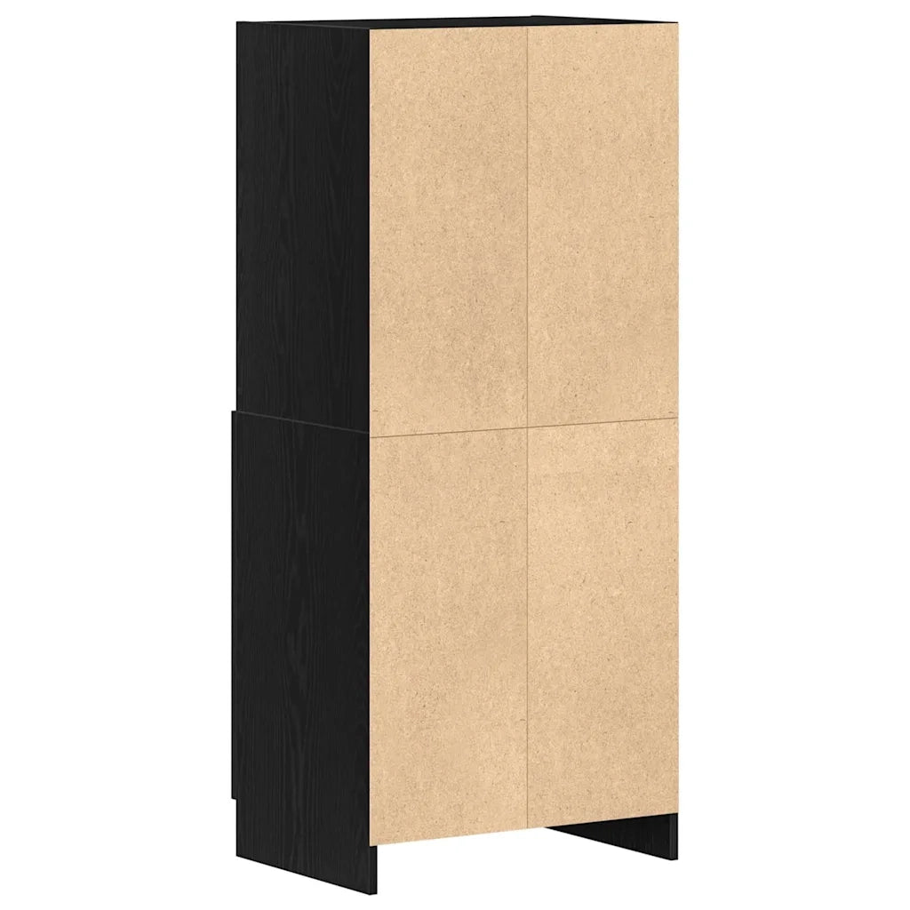 Mobile da Cucina Nero 57x41,5x131,5 cm in Truciolato