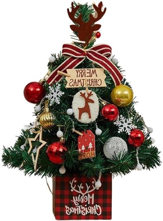 Albero di Natale Mini con Illuminazione per Decorazione di Natale - 50 cm