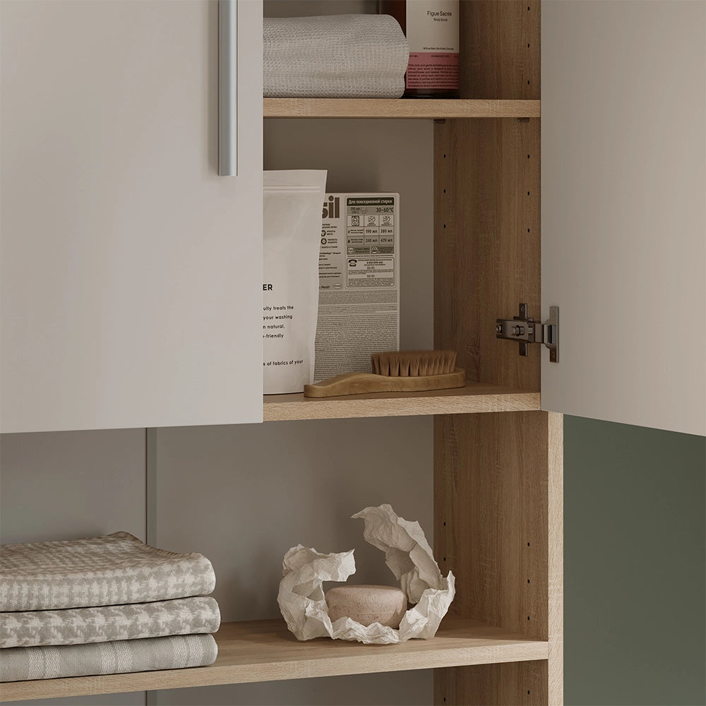 Vicco Mobile lavatrice Bianco/Sonoma 64 x 190 cm