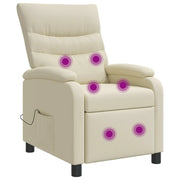 Poltrona Massaggiante Crema Similpelle 42034902