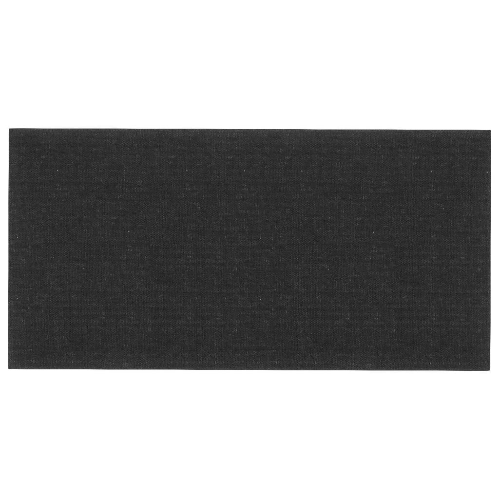 Testiera da Parete 12 pcs Nero 60 x 30 cm Tessuto 42020536