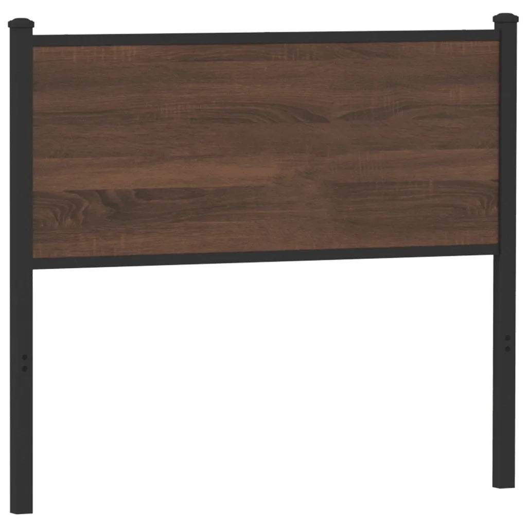 Testiera Rovere Marrone 100 cm in Legno Multistrato e Acciaio