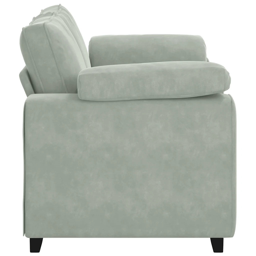 Divano Divanetto Grigio Chiaro 160x77x82 cm in Velluto 4105257