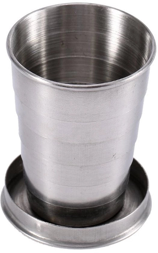 Bicchiere Opvougabile - Prodotto in Acciaio Inossidabile - Telescopico - 3 Dimensioni (75ml/140ml/240ml) - Ideale per Attività All'Aperto - Bicchiere Opvougabile