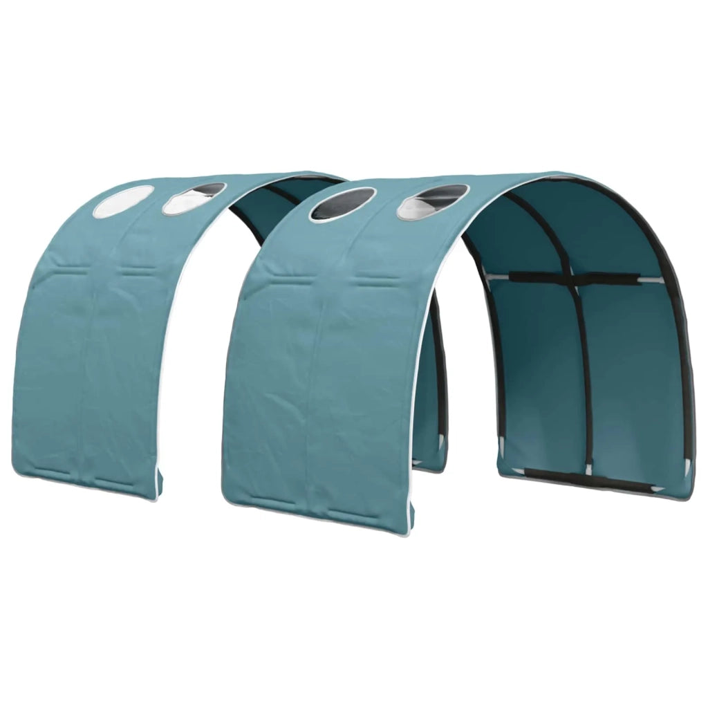 Letto alto per bambini con storage 3 pz Bianco e azzurro 3423594