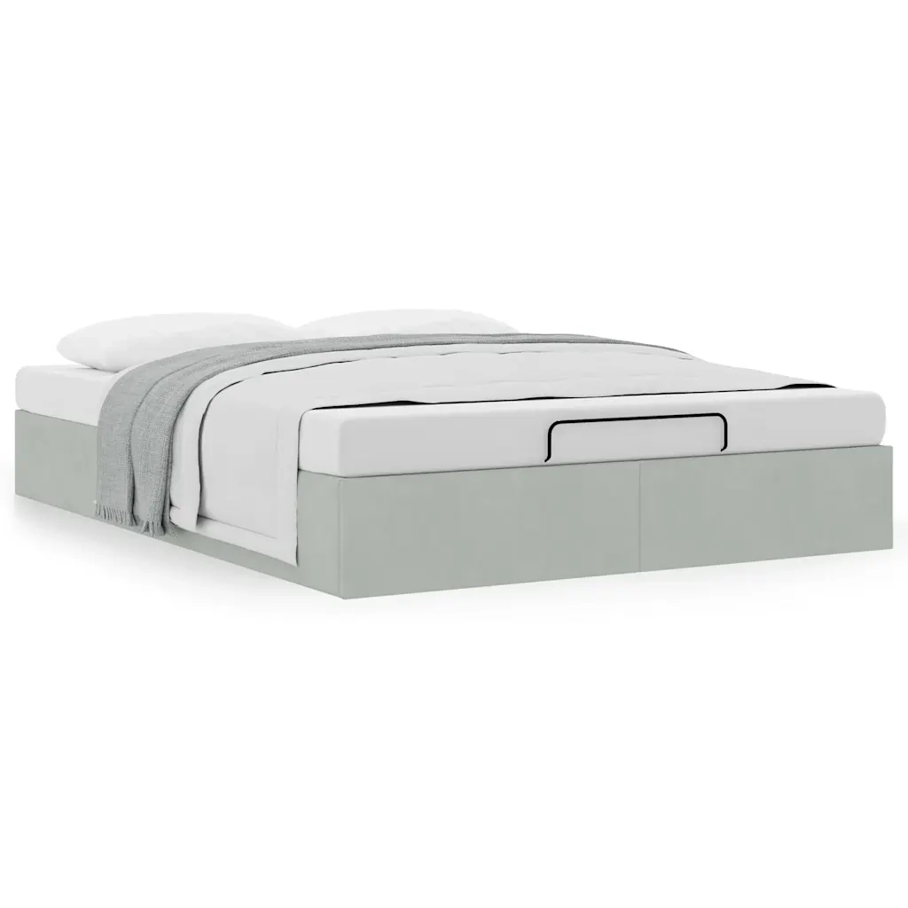 Struttura Letto Pouf senza Materasso 140x200 cm in Velluto 3310967