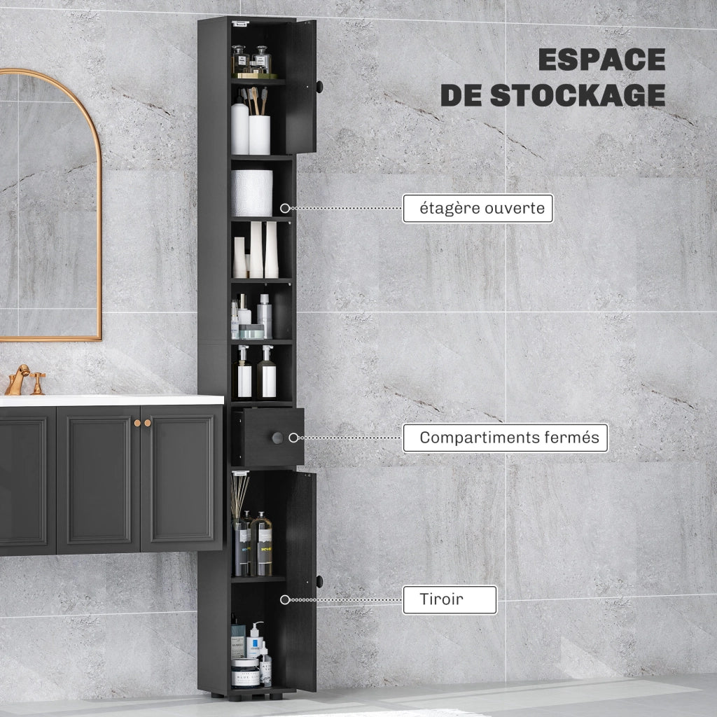 Colonna bagno ¨C zephmum ¨C nero 20x20x180 cm