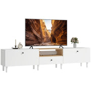 Mobile TV con 2 ante, cassetto e ripiano aperto ¨C zephmum ¨C Bianco 200x90x40 cm