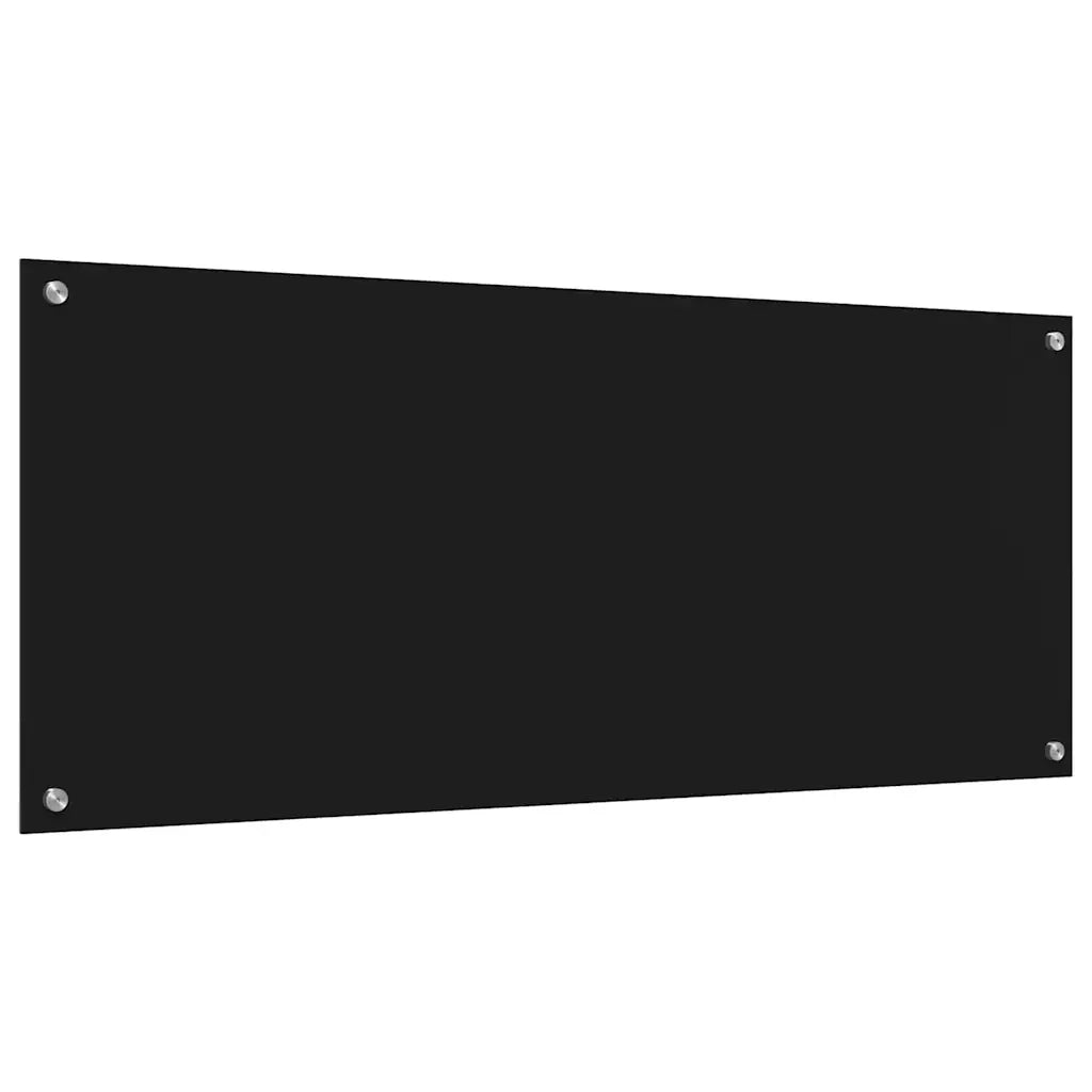 Rivestimento da Cucina 2 pcs Nero 120 x 50 cm vetro temperato 3415498