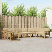 Set di divani da esterno 10 pz Bianco e Beige 3388302