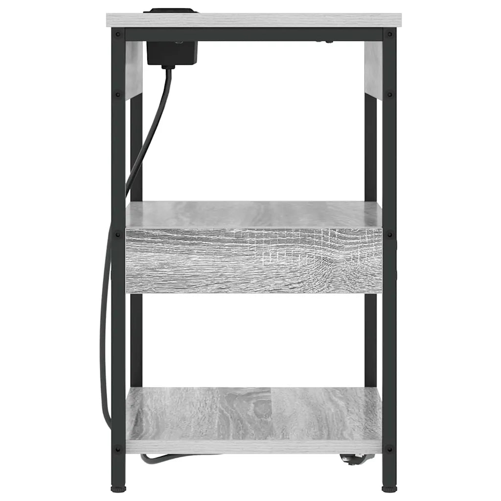Set di 2 Comodini | Armadio da Notte | Mobiletto da notte Grigio Sonoma 41 x 31 x 51 cm