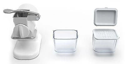 R.G.V. Grattugia Elettrica Robusta Junior Inox con Tramoggia Estraibile e Contenitore Salvafreschezza da 150 W per una Cucina Efficiente