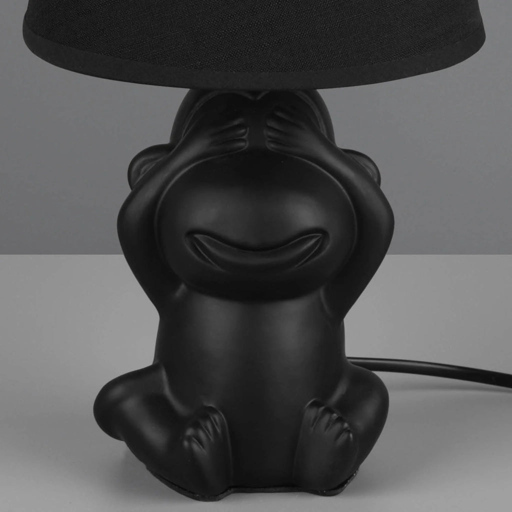 LÚZETE - LAMPADA DA TAVOLO IN CERAMICA NERA E14 KIBO