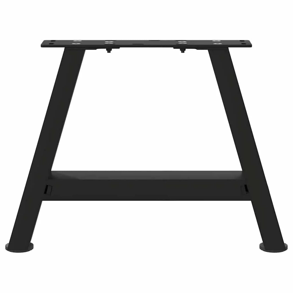 Set di 2 gambe per tavolino da caffè a forma di A 30 x 30 cm design moderno con piedini regolabili acciaio nero 02_0057088
