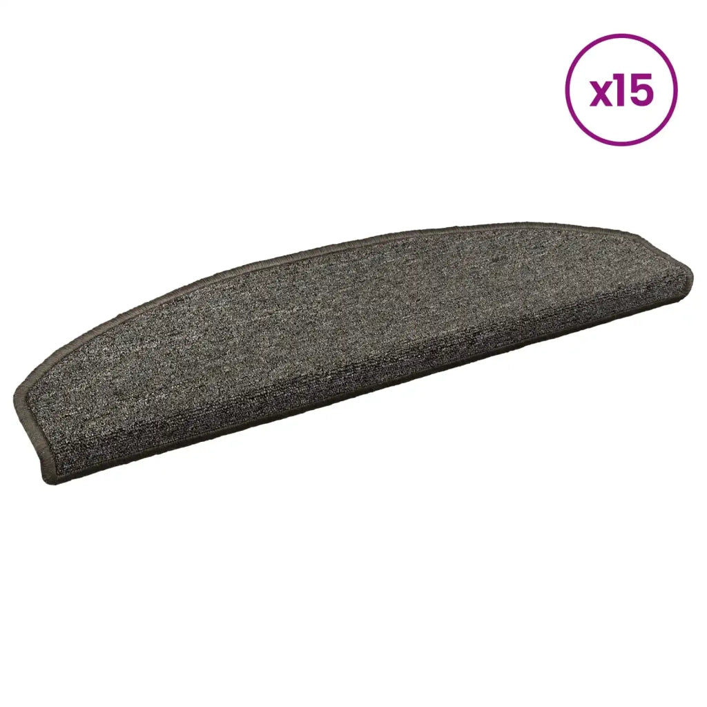 Tappetini per scale autoadesivi 15 pcs Grigio Scuro