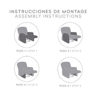 Copripoltrona recliner grigio Jaz 70-110