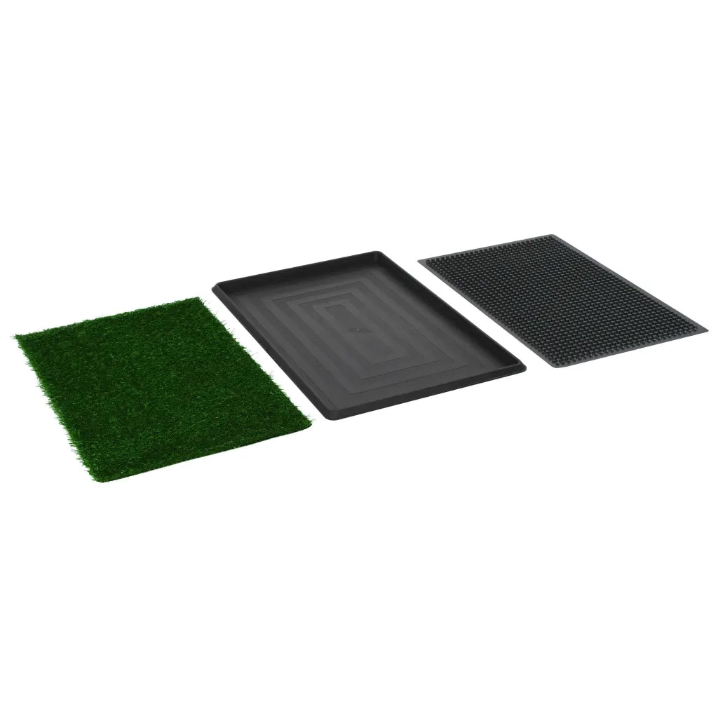Toilette Animali con Vassoio e Prato Finto Verde 76x51x3cm WC 170769
