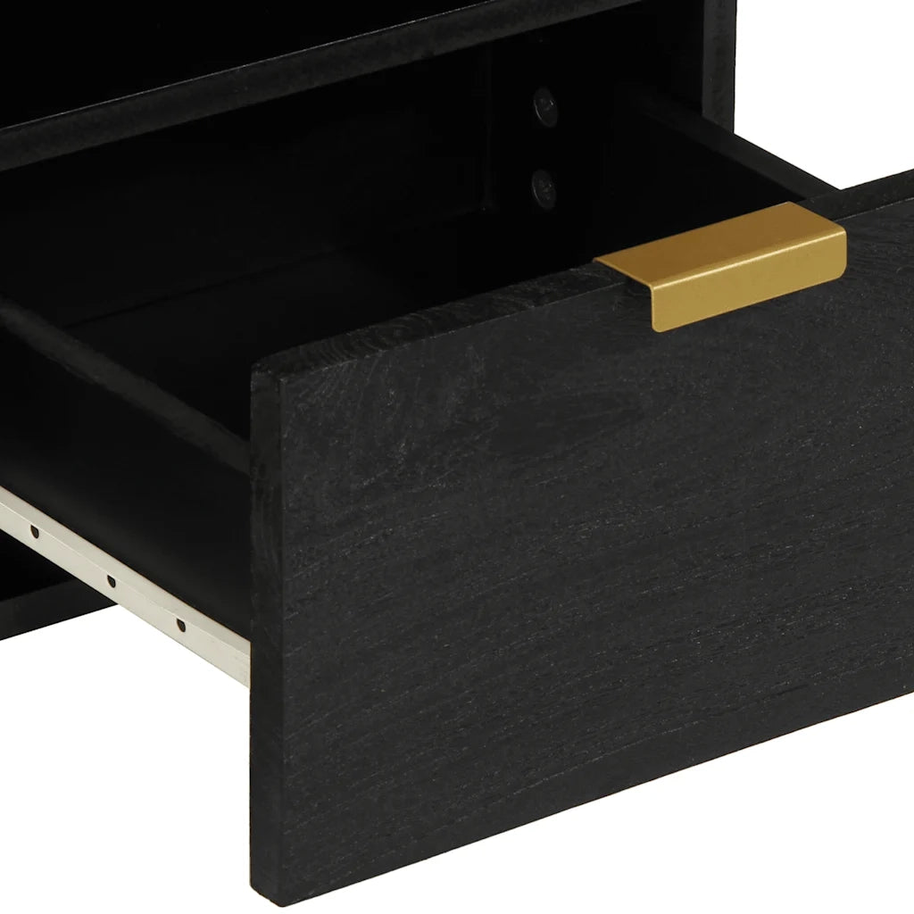 vidaXL Mobile Porta TV Nero 70x33x46 cm in Legno Multistrato