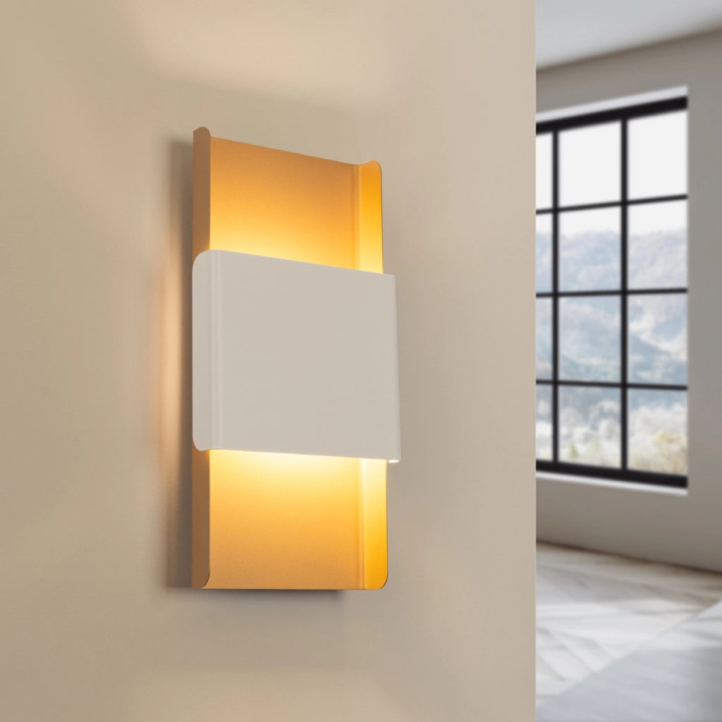 Lampada da parete DURLIN oro/bianco