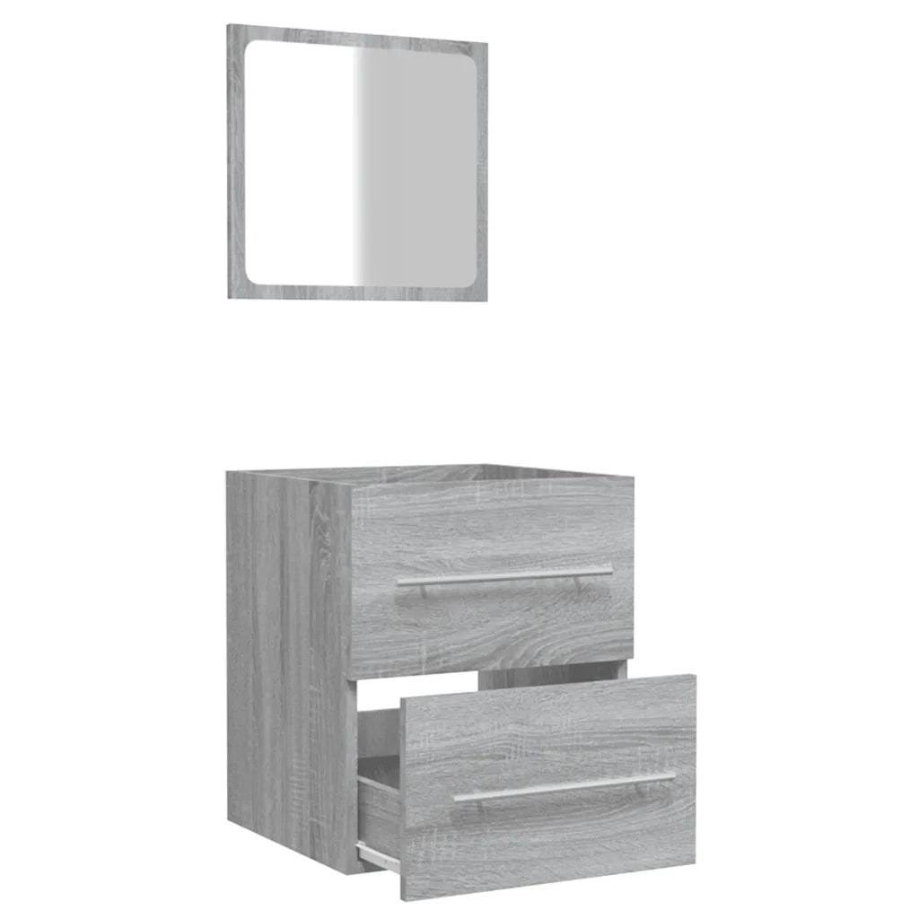 Mobile da Bagno con Specchio-Armadietto a Specchio da Bagno Grigio Sonoma 41x38,5x48 cm