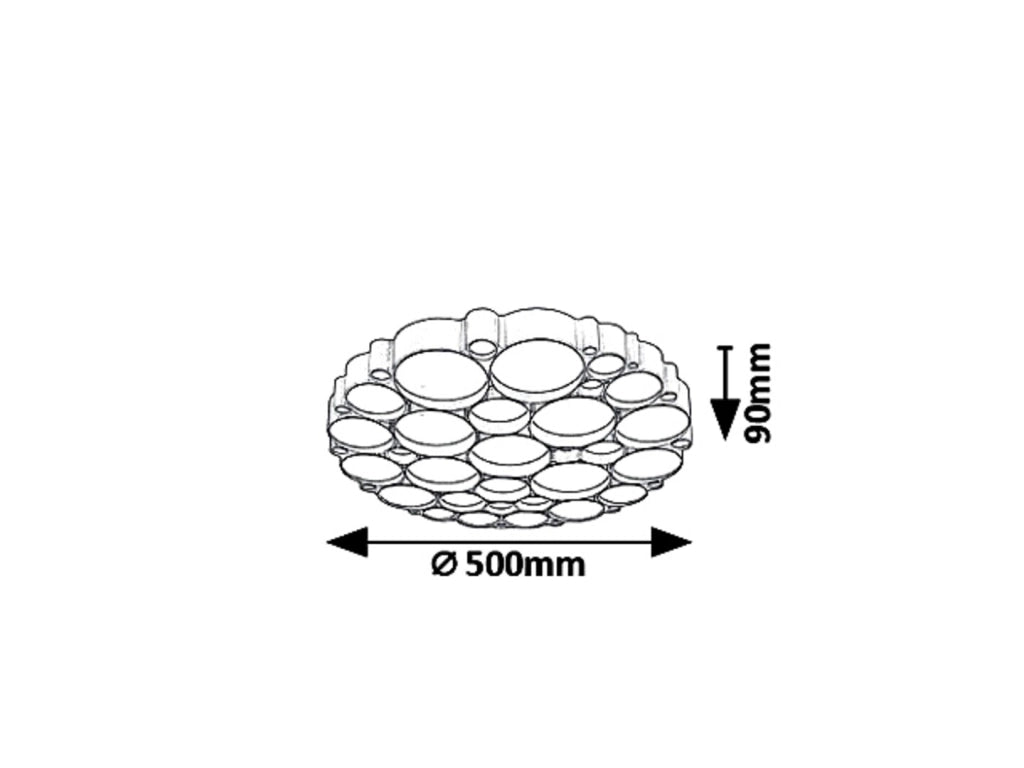 Plafoniera LED Rabalux Andela 50cm 48W bronzo dimmerabile