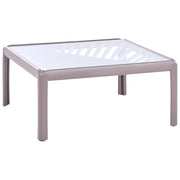 Tavolino da giardino tortora Struttura sintetica 69 x 69 cm Esterno Stile moderno