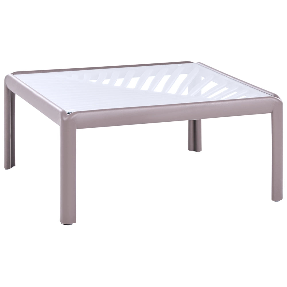 Tavolino da giardino tortora Struttura sintetica 69 x 69 cm Esterno Stile moderno