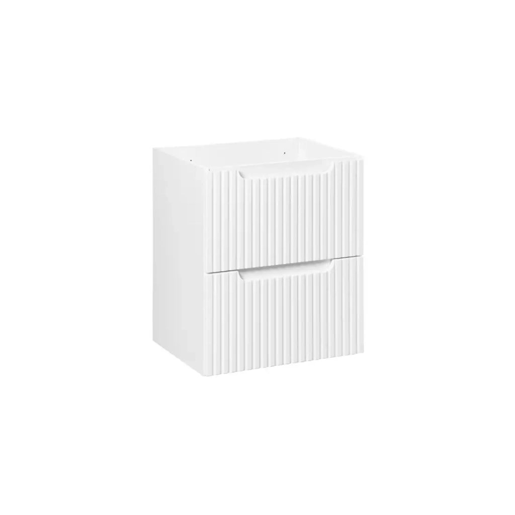 Mobile sottolavabo VANO – 2 cassetti – Bianco alpino – L50 × P39 × H57 cm – Da appendere