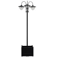 Lampione Luce Solare per Esterno (60x55x189 cm) Accensione/Spegnimento Automatici, con 3 Lampade a Led