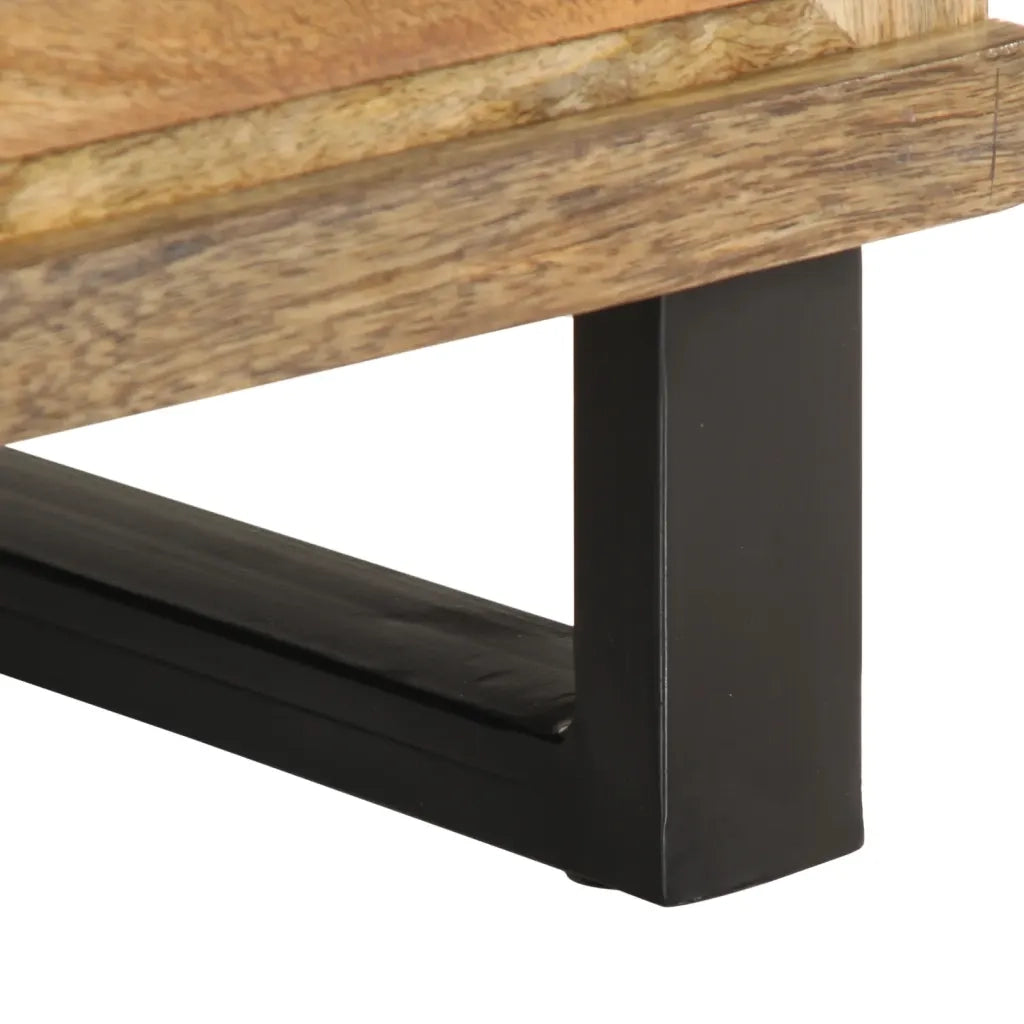 Set di 2 Comodini | Armadio da Notte | Mobiletto da notte 40x34x46 cm in Legno Massello di Mango