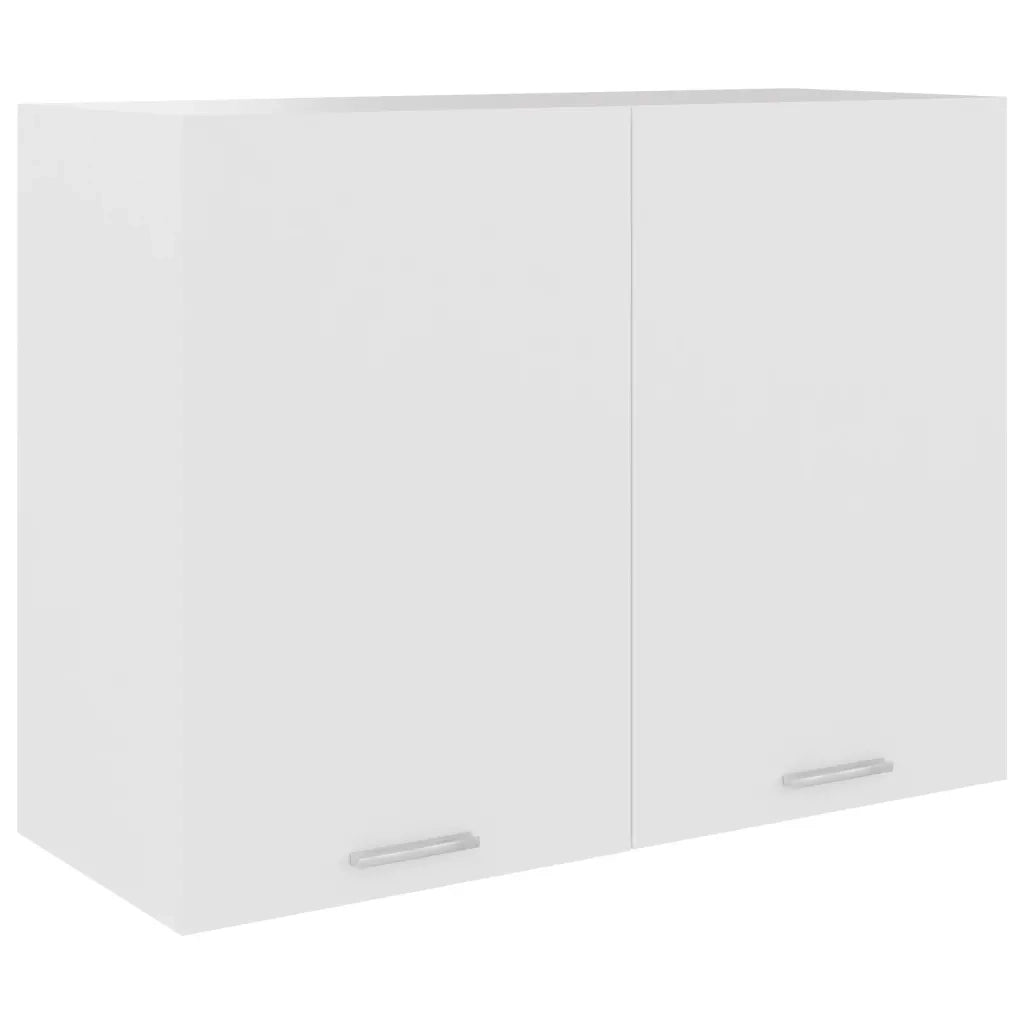 Pensile da cucina a parete con 2 ripiani 80 x 31 x 60 cm legno composito bianco 02_0047683