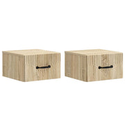 Mobiletto da notte a muro 2 pcs Rovere Sonoma 34,5 x 33 x 20 cm